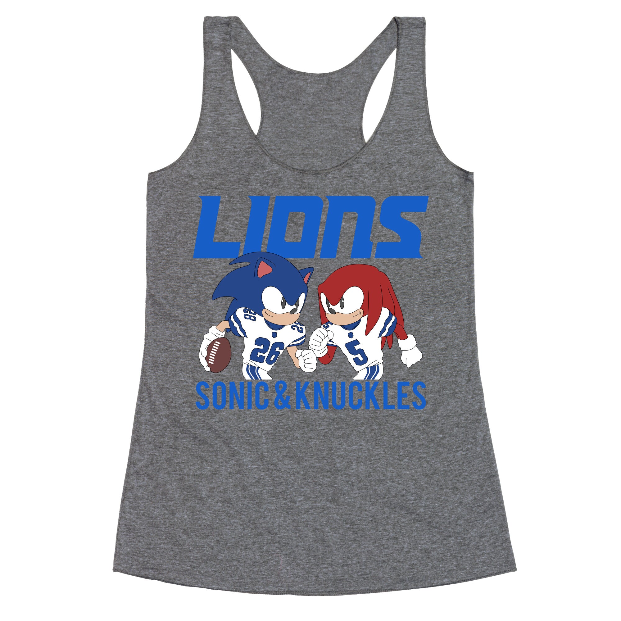 Lions Sonic and Knuckles Racerback Tank